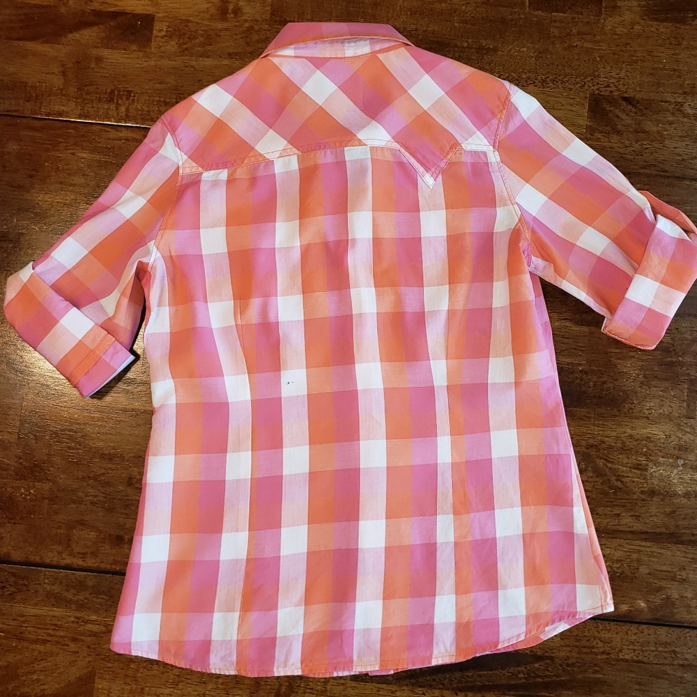 Vans Collared Plaid Button Down Top - image 3